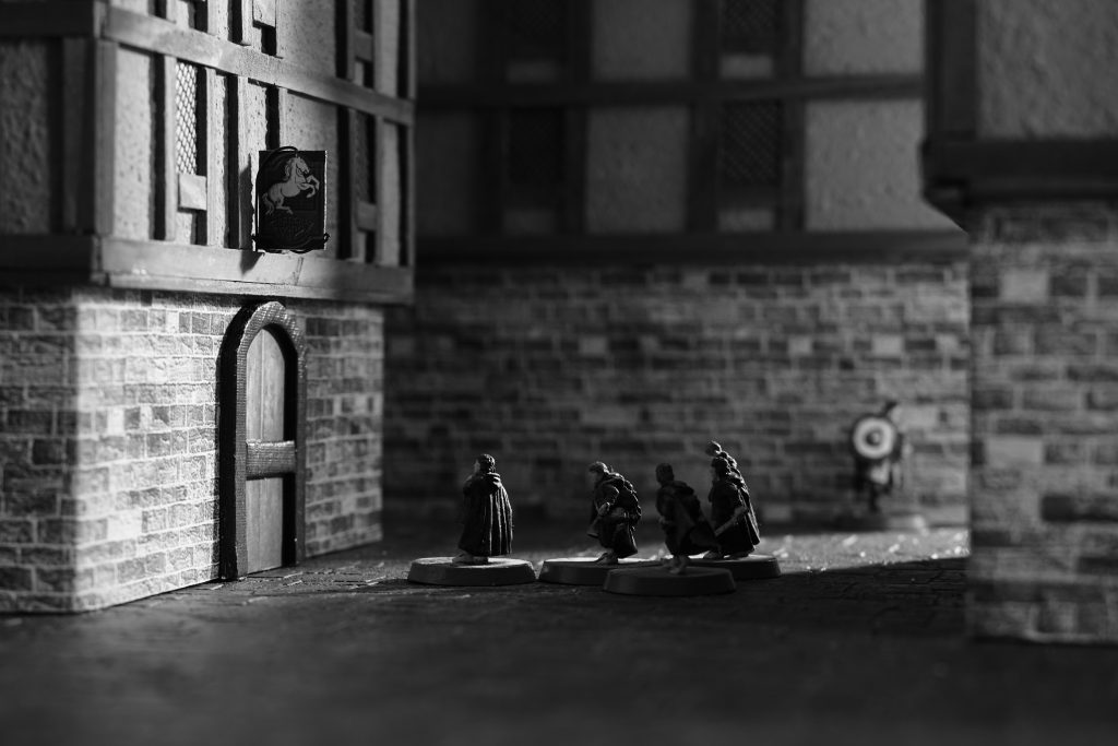 Herr der Ringe Figuren - Frodo, Sam, Merry und Pippin in Bree